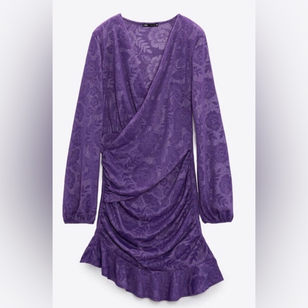 Zara purple mini dress blogger favorite - Picture 8 of 9